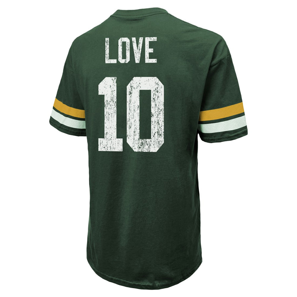 Jordan Love Green Bay Packers Majestic Threads Name & Number Oversize Fit T-Shirt Green