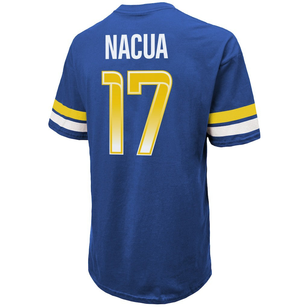 Puka Nacua Los Angeles Rams Majestic Threads Name & Number Oversized Fit T-Shirt Royal