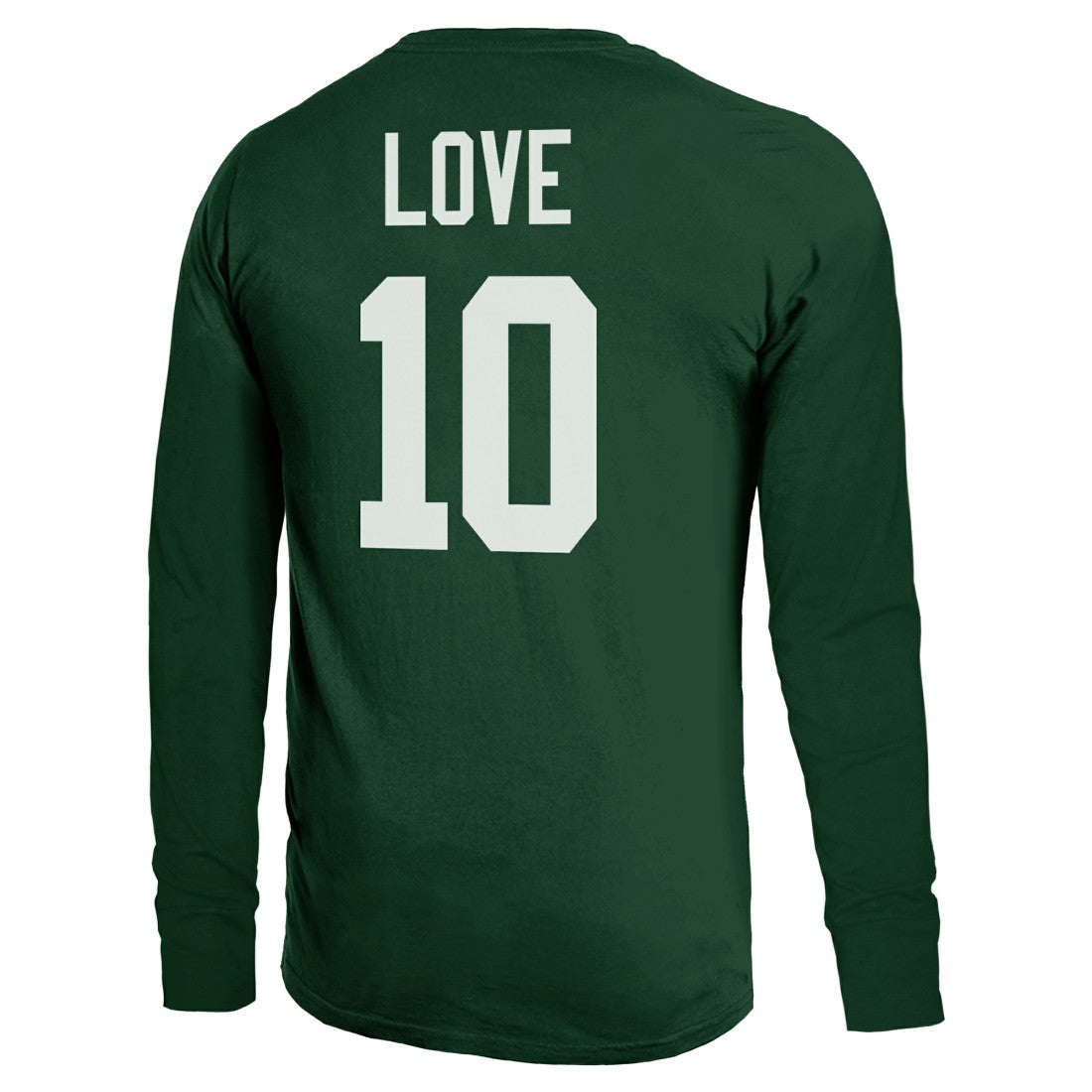 Jordan Love Green Bay Packers Majestic Threads Name & Number Long Sleeve T-Shirt Green