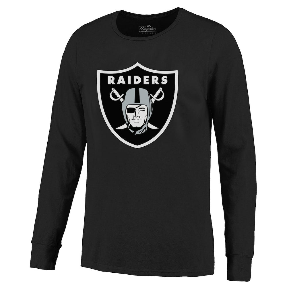 Maxx Crosby Las Vegas Raiders Majestic Threads Name & Number Non-Distressed Long Sleeve T-Shirt Black