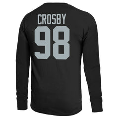 Maxx Crosby Las Vegas Raiders Majestic Threads Name & Number Non-Distressed Long Sleeve T-Shirt Black
