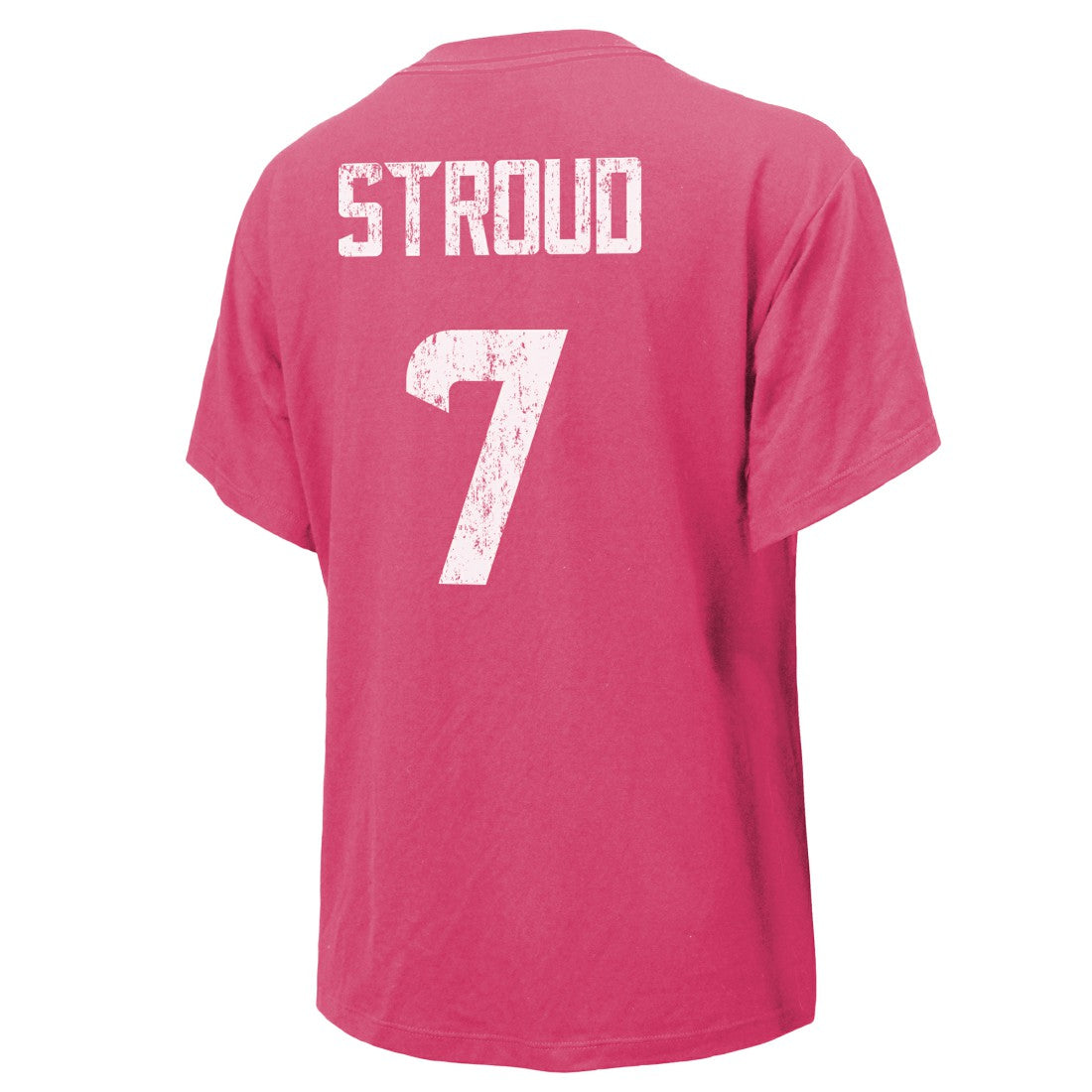 C.J. Stroud Houston Texans Majestic Threads Women's Name & Number T-Shirt Pink