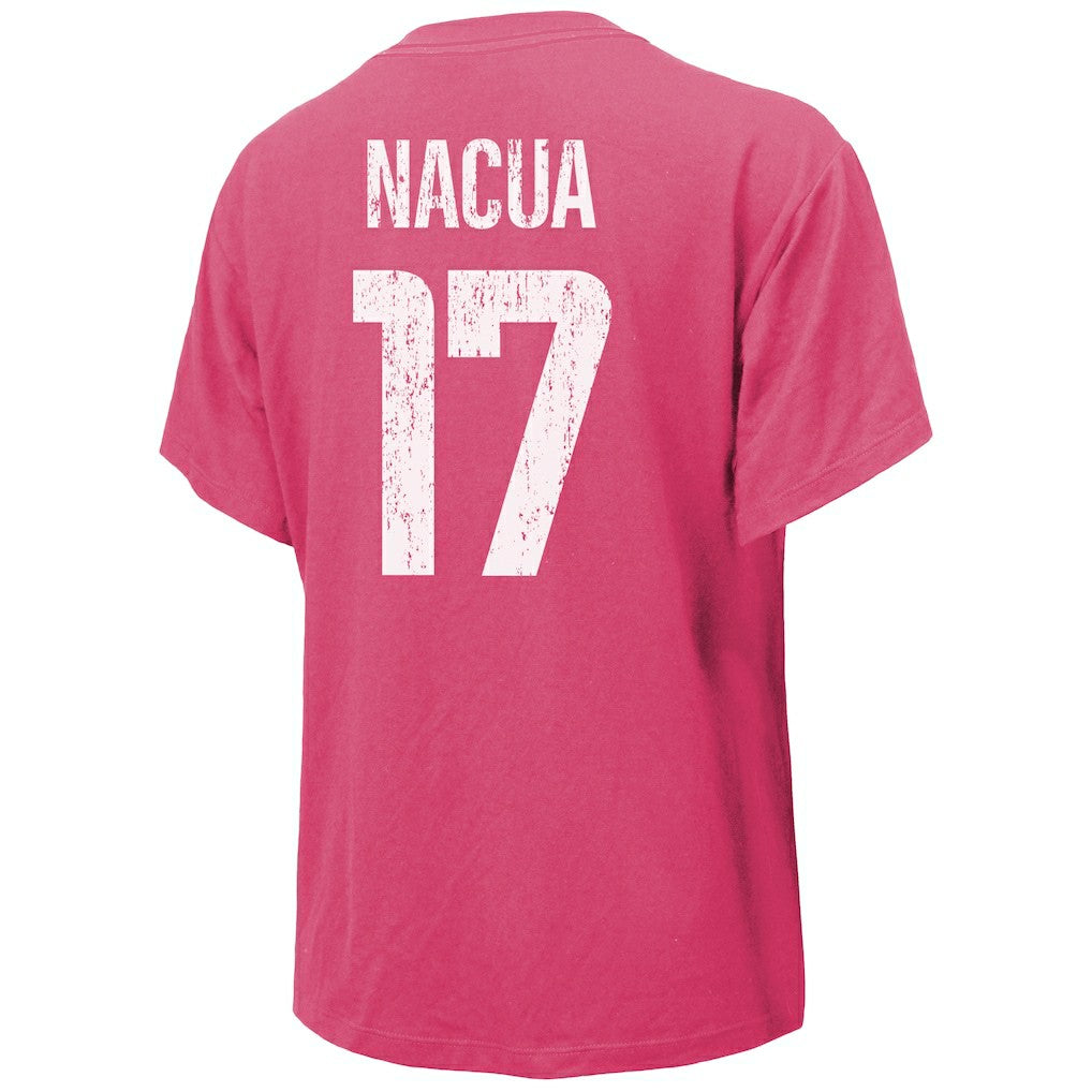 Puka Nacua Los Angeles Rams Majestic Threads Women's Name & Number T-Shirt Pink