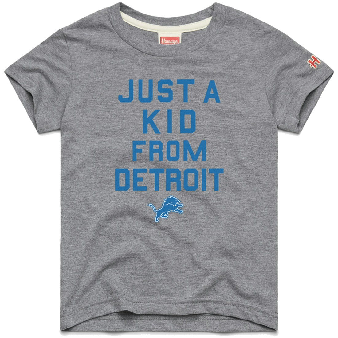 Detroit Lions Homage Youth Just a Kid Tri-Blend T-Shirt Gray