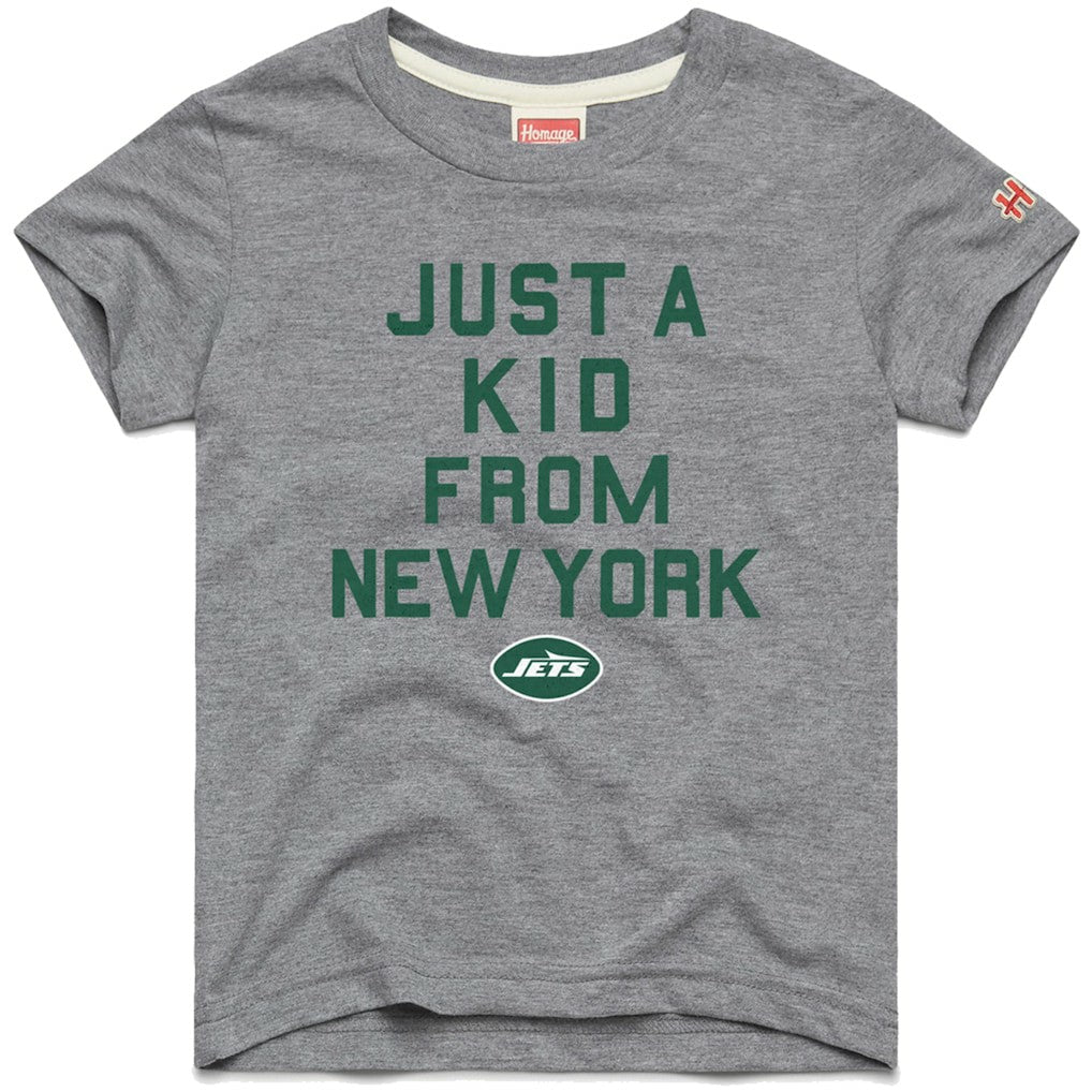 New York Jets Homage Youth Just a Kid Tri-Blend T-Shirt Gray
