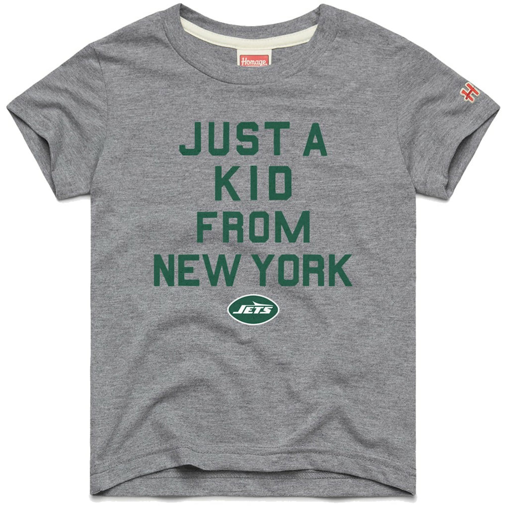 New York Jets Homage Youth Just a Kid Tri-Blend T-Shirt Gray