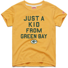 Green Bay Packers Homage Youth Just a Kid Tri-Blend T-Shirt Gold