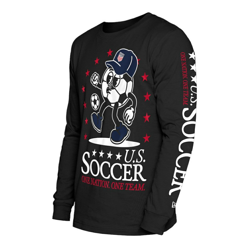 USMNT New Era Old School Sport Long Sleeve T-Shirt Black