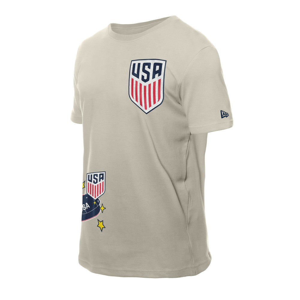 USMNT New Era Logo Select T-Shirt Light Beige