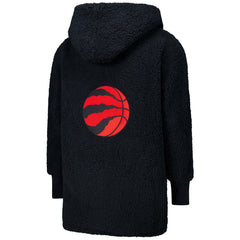 The Best Lounger in the World By Jill Martin Toronto Raptors Unisex Black Oversized Open-Front Hoodie Sweater