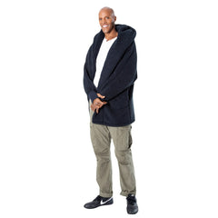 The Best Lounger in the World By Jill Martin Washington Wizards Unisex Navy Oversized Open-Front Hoodie Sweater