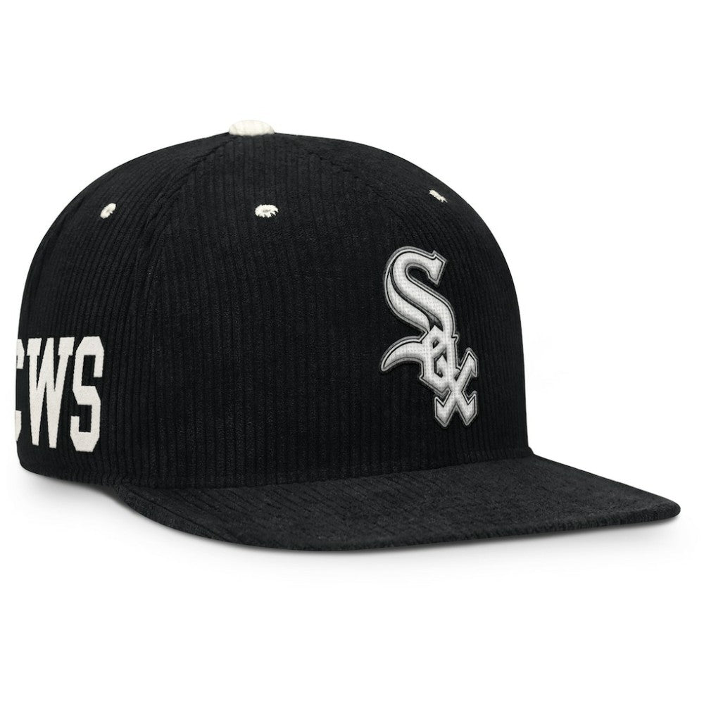 Chicago White Sox Nike Pro Corduroy Structured Snapback Hat - Black Hats