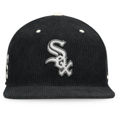 Chicago White Sox Nike Pro Corduroy Structured Snapback Hat - Black Hats