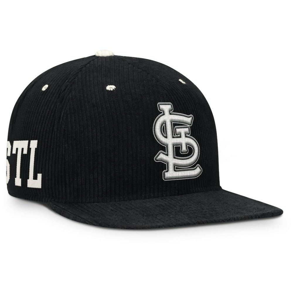 St. Louis Cardinals Nike Pro Corduroy Structured Snapback Hat - Black Hats