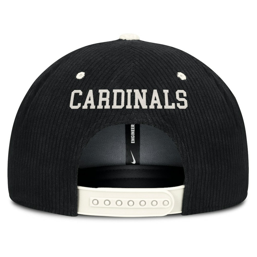 St. Louis Cardinals Nike Pro Corduroy Structured Snapback Hat - Black Hats