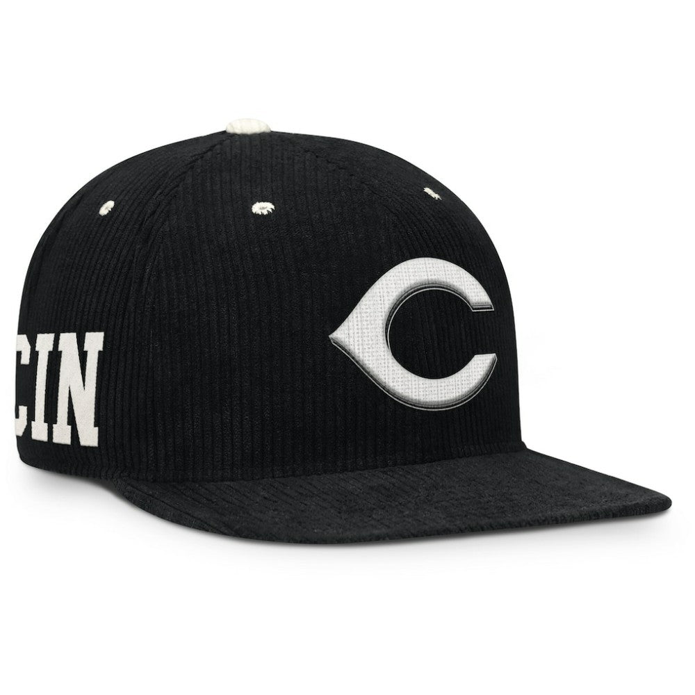 Cincinnati Reds Nike Pro Corduroy Structured Snapback Hat - Black Hats