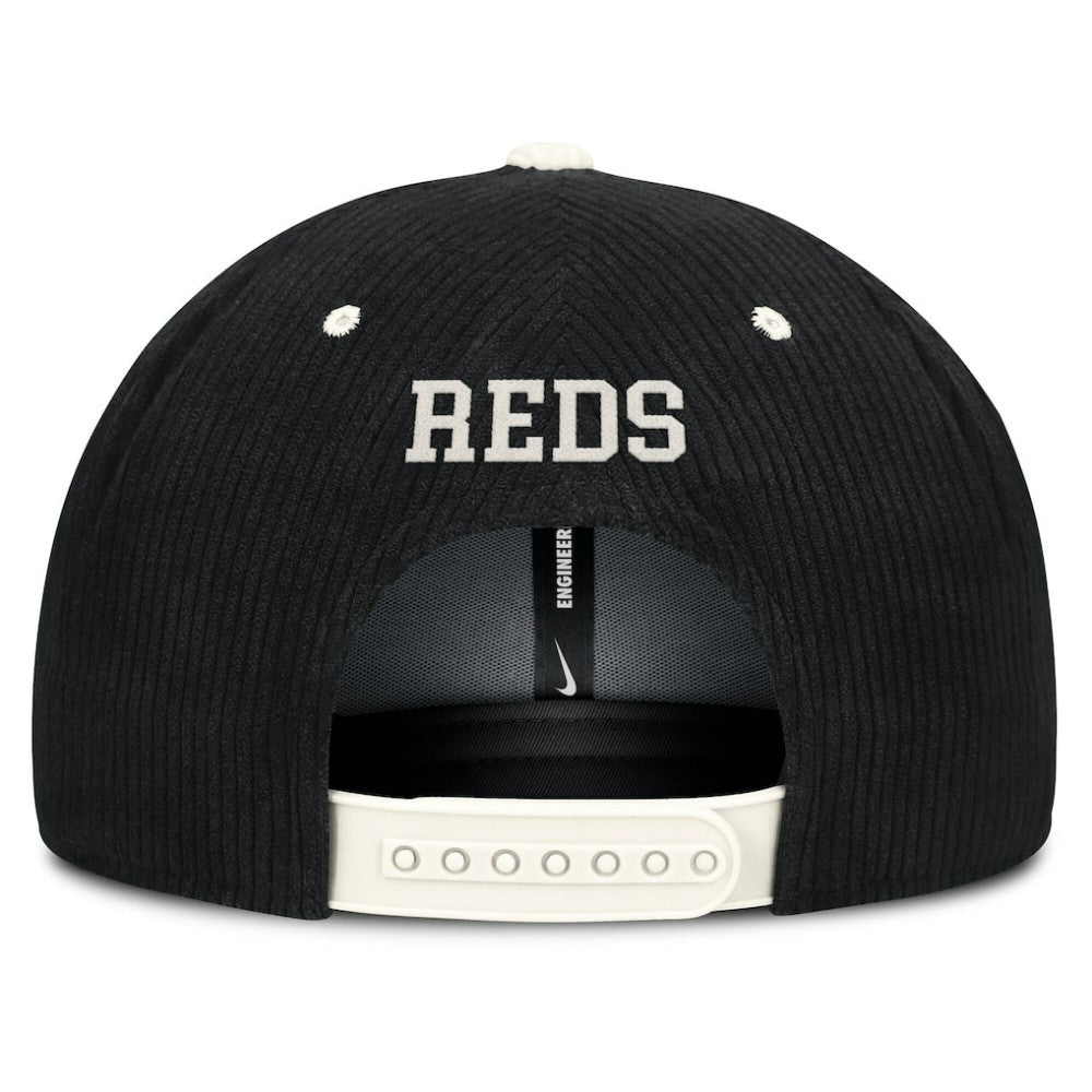Cincinnati Reds Nike Pro Corduroy Structured Snapback Hat - Black Hats