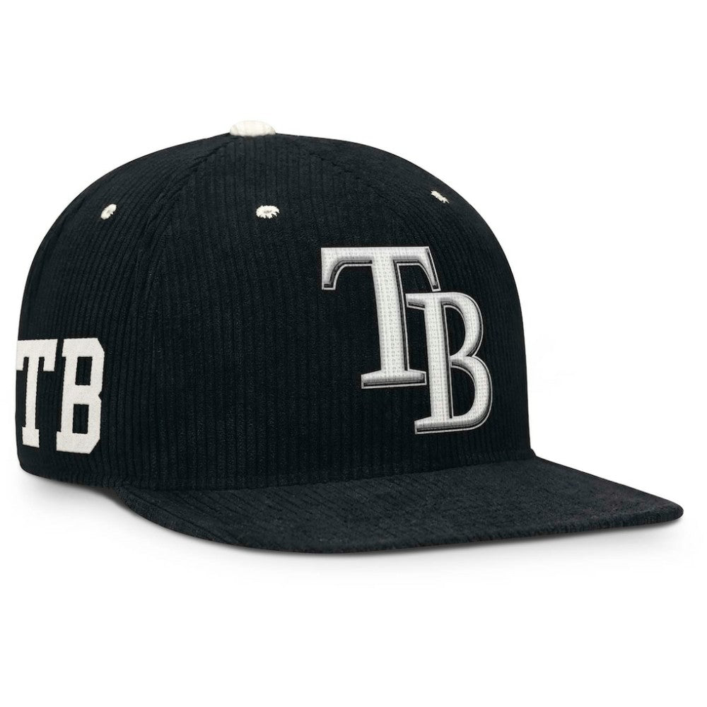 Tampa Bay Rays Nike Pro Corduroy Structured Snapback Hat - Black Hats
