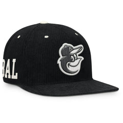 Baltimore Orioles Nike Pro Corduroy Structured Snapback Hat - Black Hats
