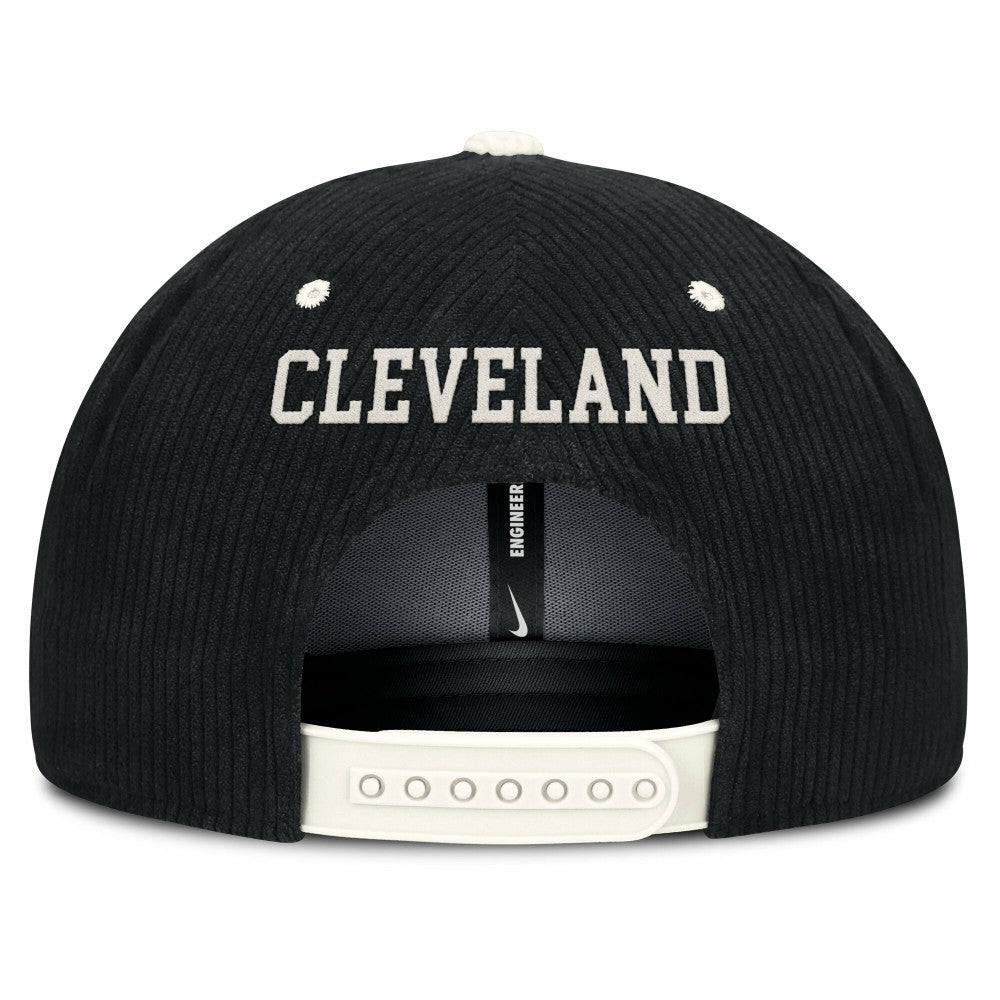Cleveland Guardians Nike Pro Corduroy Structured Snapback Hat - Black Hats