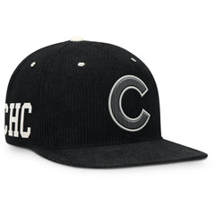 Chicago Cubs Nike Pro Corduroy Structured Snapback Hat - Black Hats