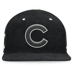 Chicago Cubs Nike Pro Corduroy Structured Snapback Hat - Black Hats