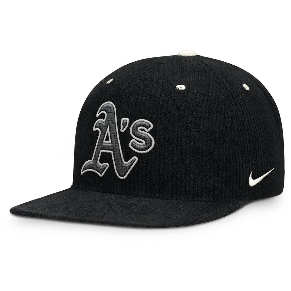 Athletics Nike Pro Corduroy Structured Snapback Hat - Black Hats