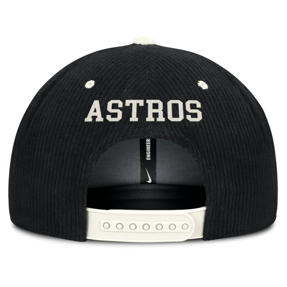 Houston Astros Nike Pro Corduroy Structured Snapback Hat - Black Hats