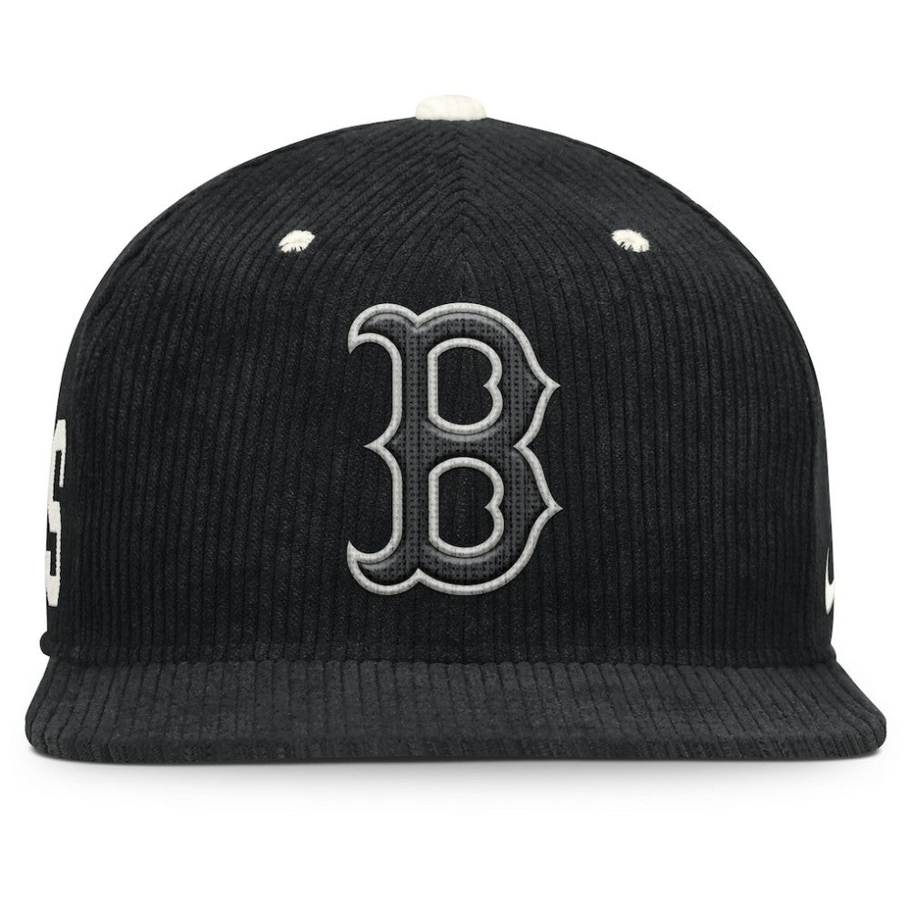 Boston Red Sox Nike Pro Corduroy Structured Snapback Hat - Black Hats