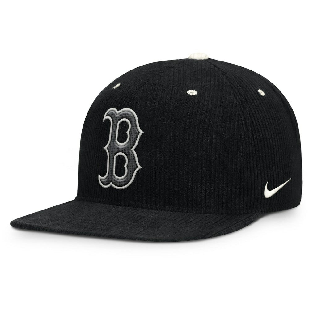 Boston Red Sox Nike Pro Corduroy Structured Snapback Hat - Black Hats