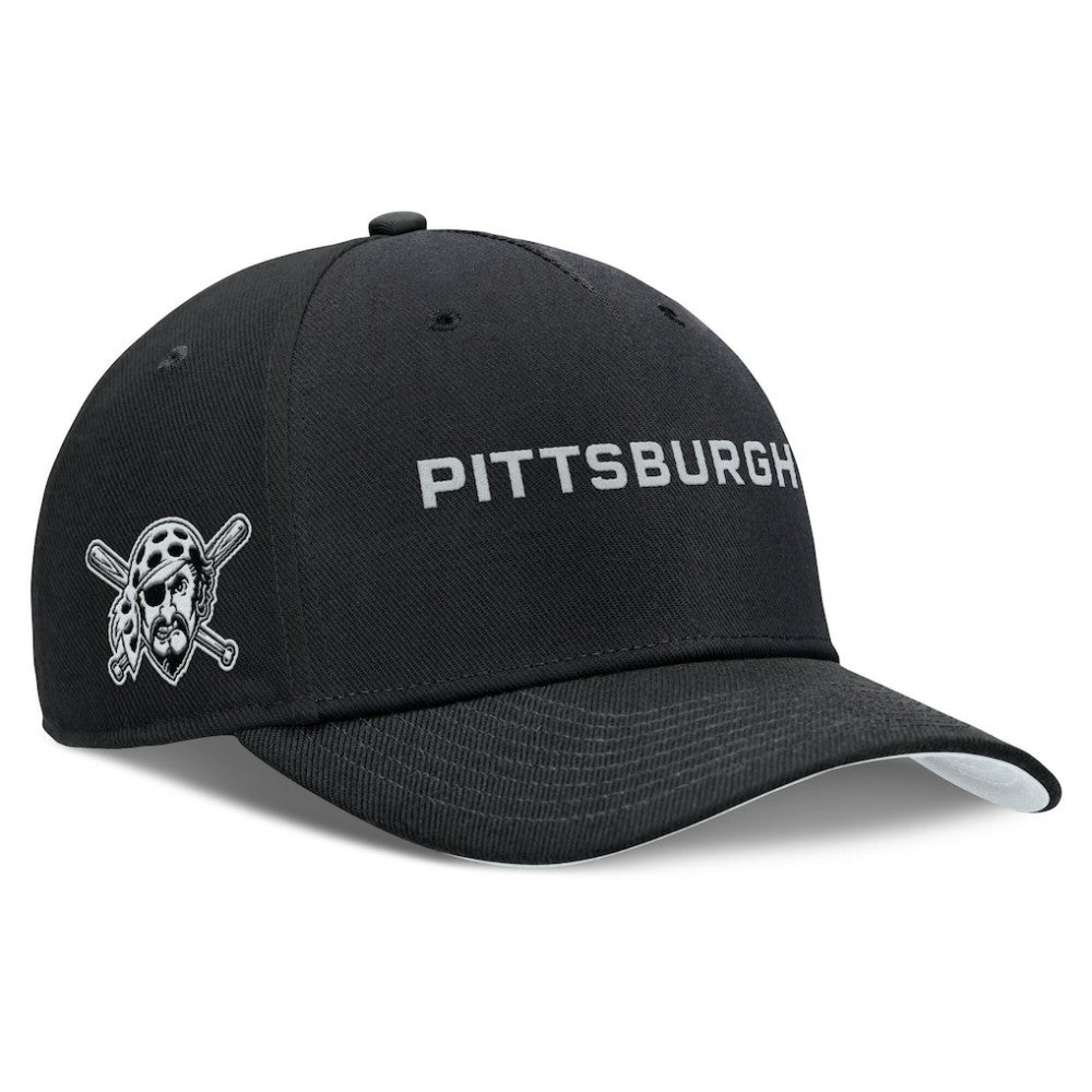 Pittsburgh Pirates Nike Rise Performance Adjustable Hat - Black Hats