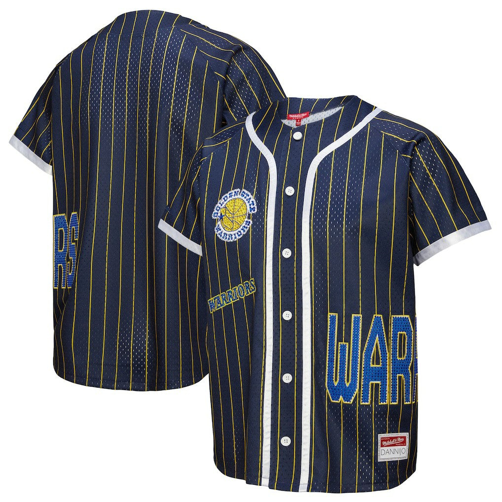 Golden State Warriors x DANNIJO Women's Fashion Baseball Jersey Blue