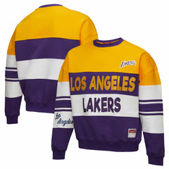Los Angeles Lakers x DANNIJO Women's Blocked Pullover Sweatshirt Gold/Purple