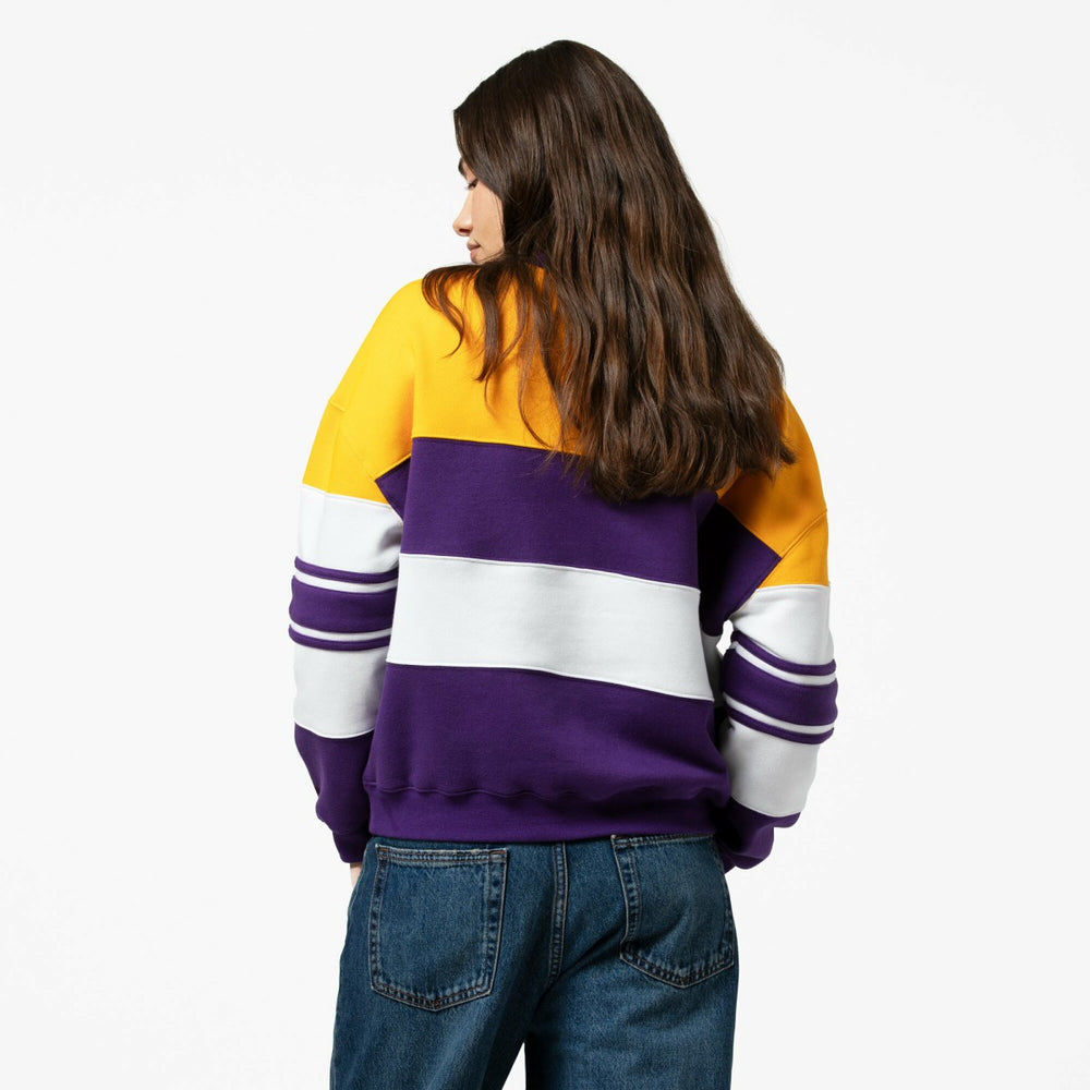 Los Angeles Lakers x DANNIJO Women's Blocked Pullover Sweatshirt Gold/Purple
