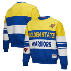 Golden State Warriors x DANNIJO Women's Blocked Pullover Sweatshirt Gold/Royal