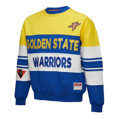 Golden State Warriors x DANNIJO Women's Blocked Pullover Sweatshirt Gold/Royal
