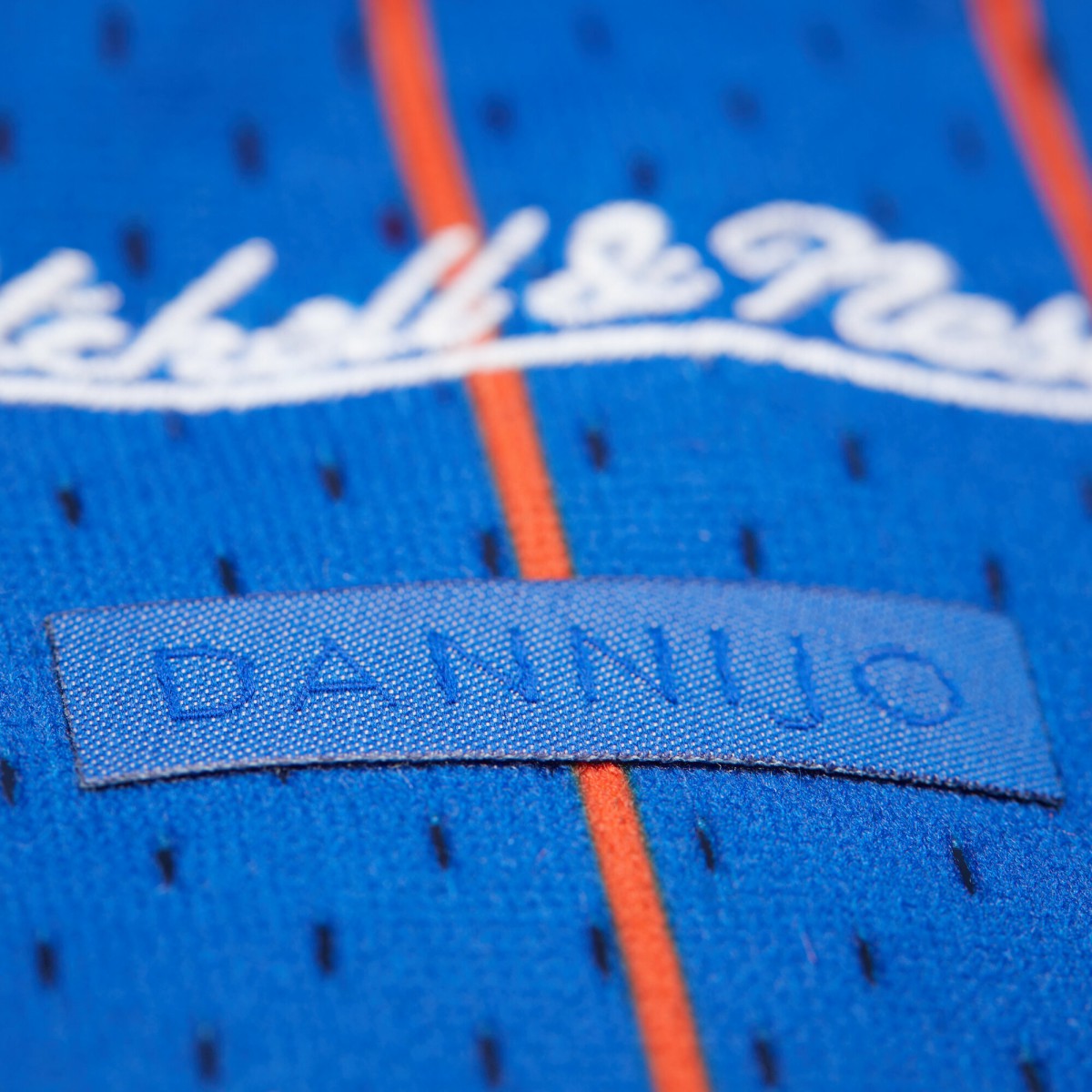 Patrick Ewing New York Knicks x DANNIJO Women's Fashion Cropped Basketball Jersey Royal
