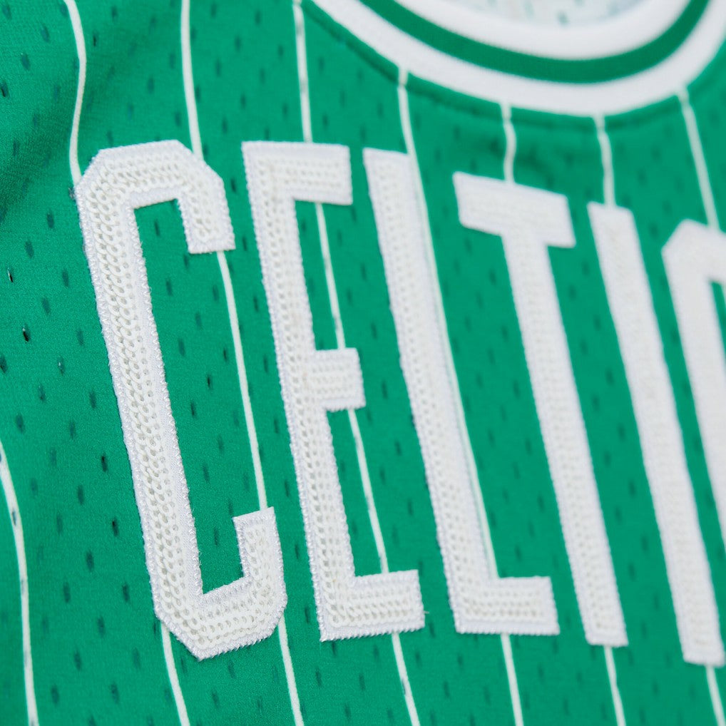 Larry Bird Boston Celtics x DANNIJO Women's Fashion Cropped Basketball Jersey Kelly Green