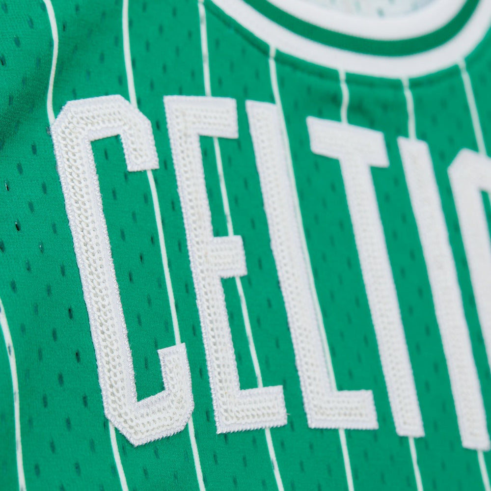 Larry Bird Boston Celtics x DANNIJO Women's Fashion Cropped Basketball Jersey Kelly Green