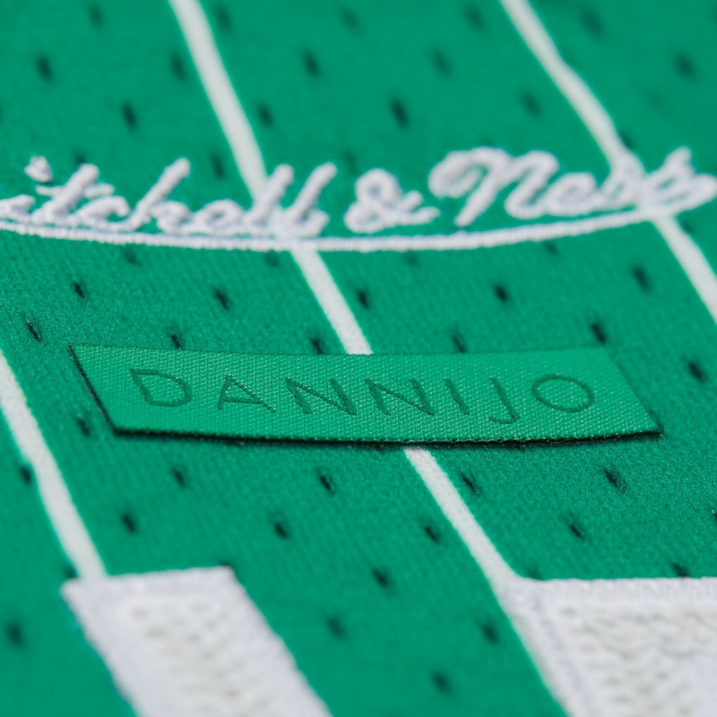 Larry Bird Boston Celtics x DANNIJO Women's Fashion Cropped Basketball Jersey Kelly Green