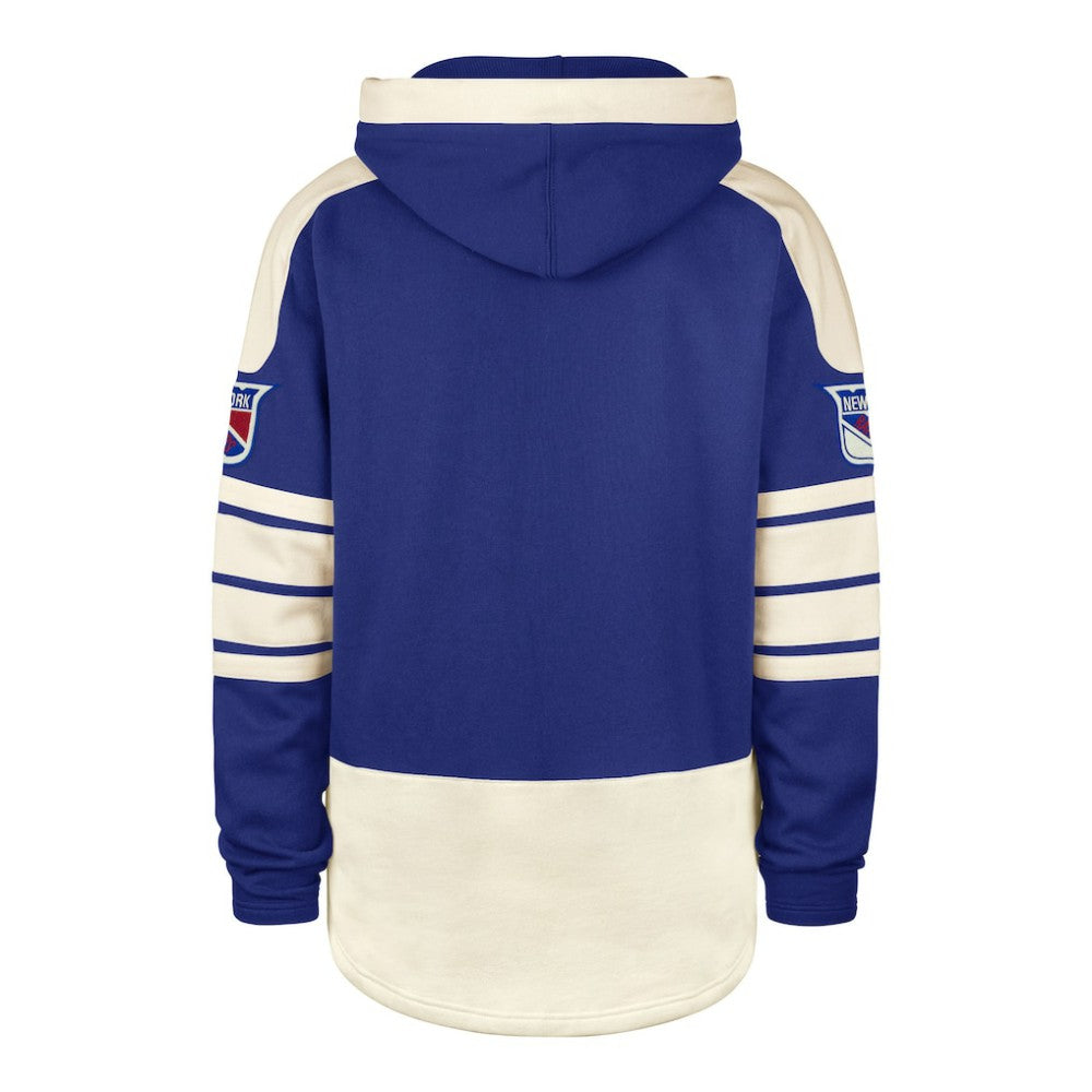 NHL New York Rangers '47 Blue Line Heritage Lacer Pullover Hoodie - Blue