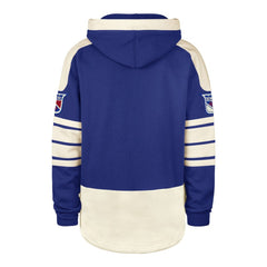 NHL New York Rangers '47 Blue Line Heritage Lacer Pullover Hoodie - Blue