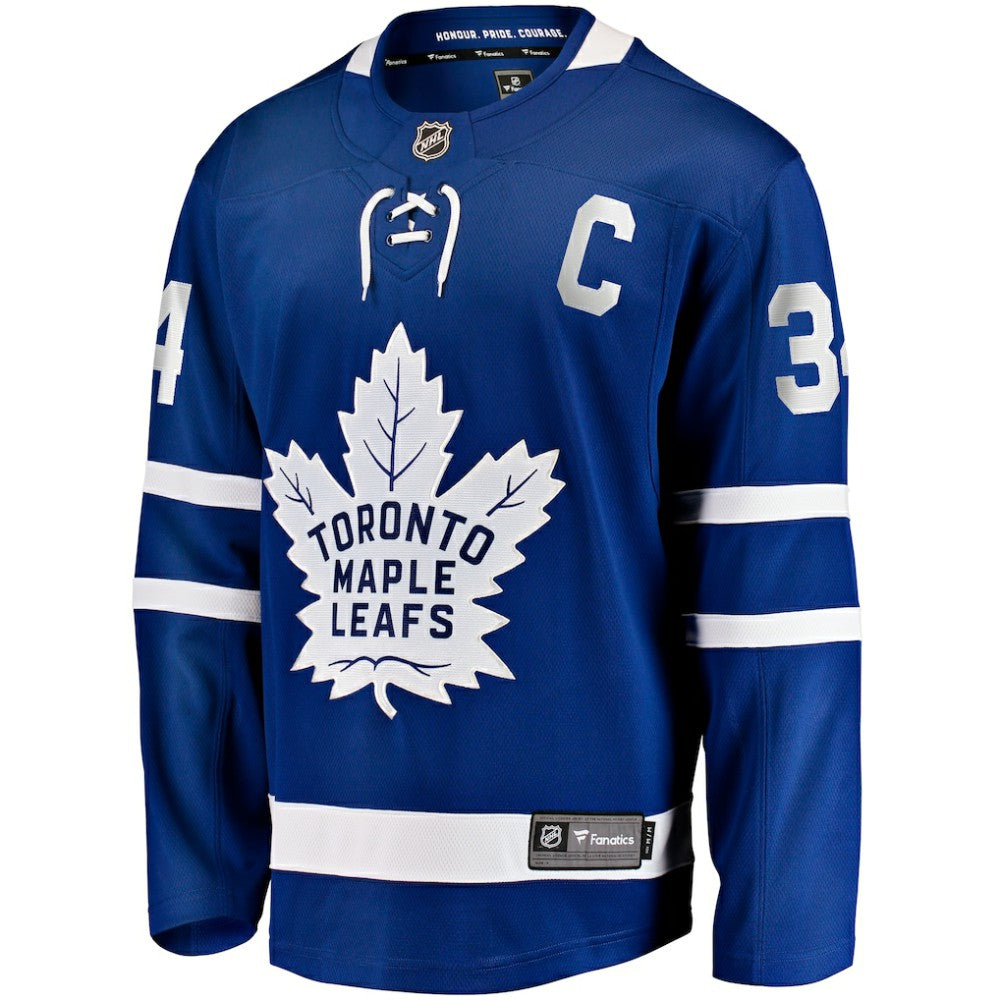NHL Auston Matthews Toronto Maple Leafs Fanatics Captain Patch Home Breakaway Player Jersey - Blue