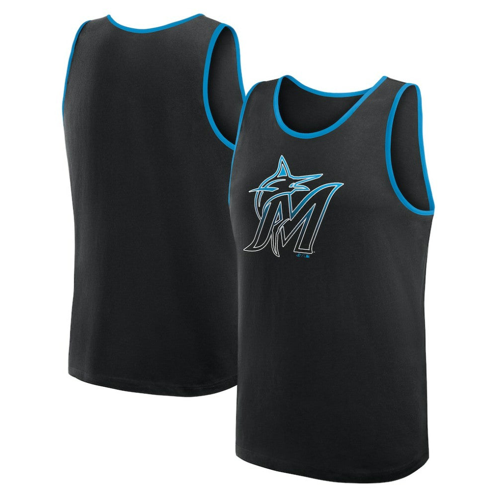 Miami Marlins Logo Athletic Unmatched Success Tank Top - Black Tanks
