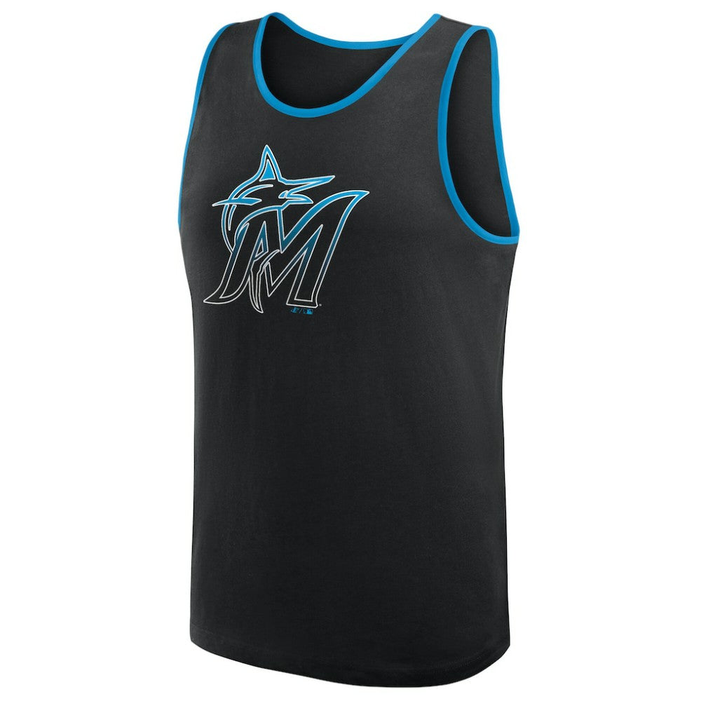 Miami Marlins Logo Athletic Unmatched Success Tank Top - Black Tanks
