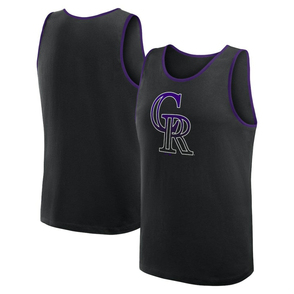 Colorado Rockies Logo Athletic Unmatched Success Tank Top - Black Tanks