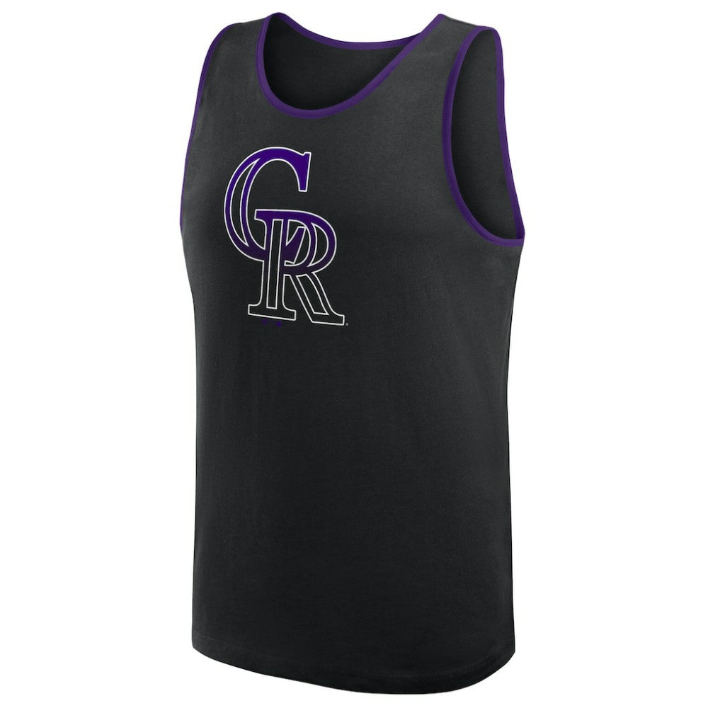Colorado Rockies Logo Athletic Unmatched Success Tank Top - Black Tanks