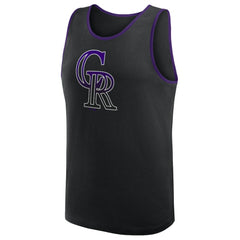 Colorado Rockies Logo Athletic Unmatched Success Tank Top - Black Tanks
