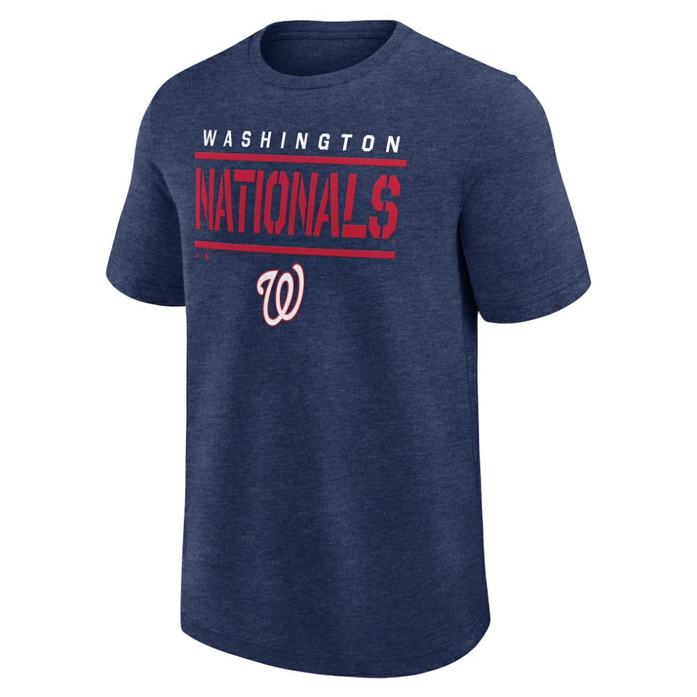 Washington Nationals Logo Athletic Top Notch T-Shirt - Heather Navy T-shirts
