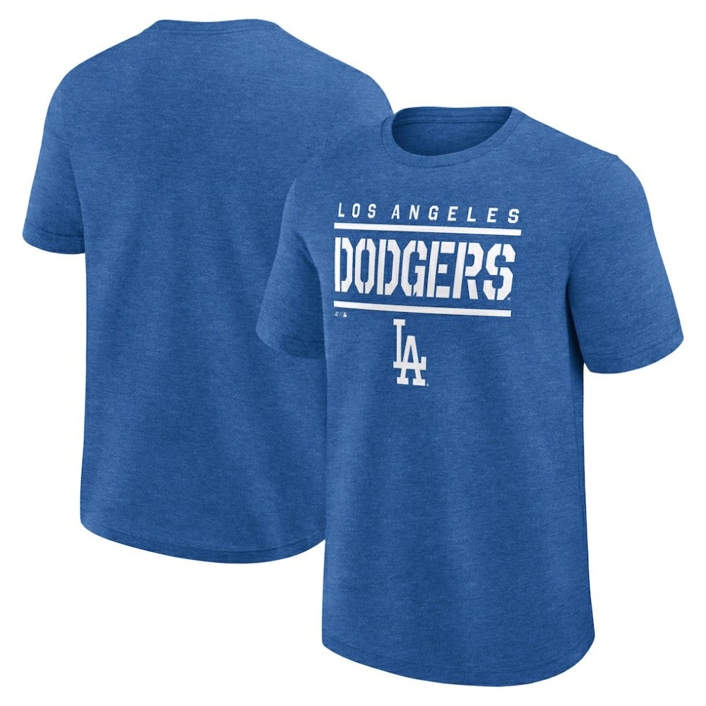 Los Angeles Dodgers Logo Athletic Top Notch T-Shirt - Heather Royal T-shirts